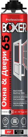 BOXER Professional 65, Всесезонная монтажная пена профессиональная, 800 мл BOXER Professional 65, Всесезонная монтажная пена профессиональная, 800 мл