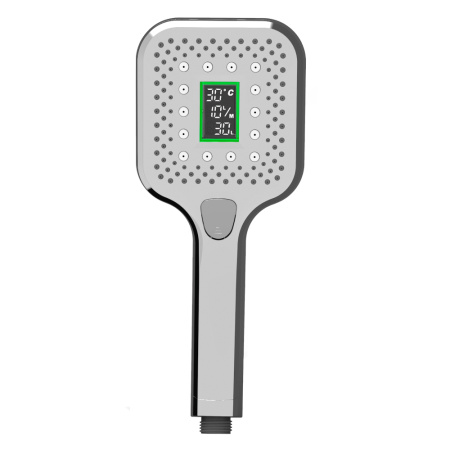Лейка для душа светодиодная, квадратная с дисплеем OLIVE'S D172LED