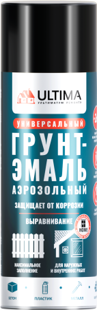 Краска аэрозольная ULTIMA, чёрный грунт, 520 мл Краска аэрозольная ULTIMA, чёрный грунт, 520 мл