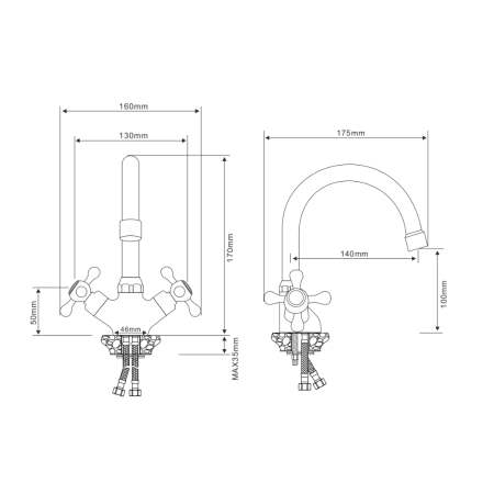 Смеситель для раковины ANARI, AN19100