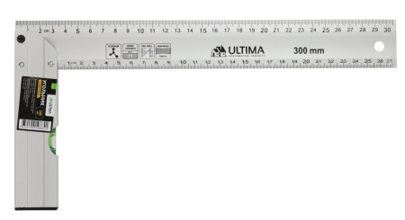 Угольник Ultima, 300 мм, алюминиевый, литой Угольник Ultima, 300 мм, алюминиевый, литой
