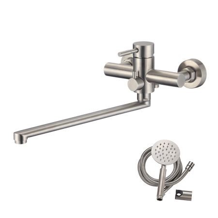 Смеситель для ванны с длинным изливом нержавеющая сталь BALEAR 13221BL