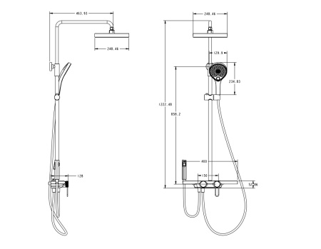 Душевая стойка KABRERA 37294KBB