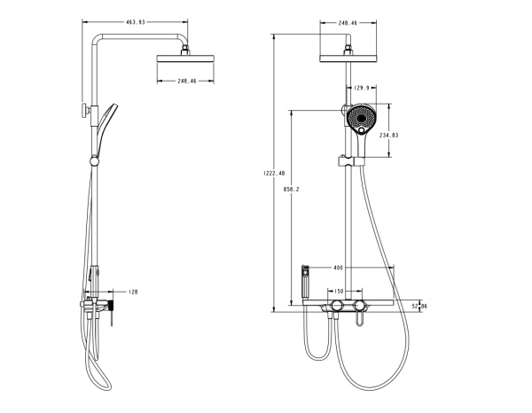 Душевая стойка KABRERA 37294KBGM