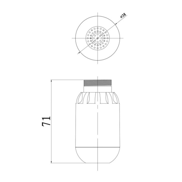 Аэратор с LED подсветкой OL M24LED