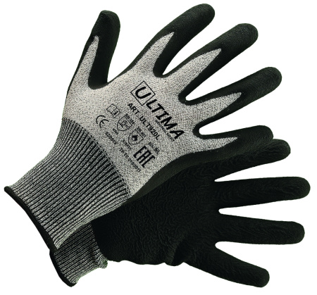 Перчатки из высокополимеризированного волокна с латексным покрытием ULTIMA, ULT920L