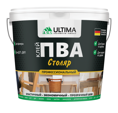 Клей ПВА ULTIMA Столяр, ведро Клей ПВА ULTIMA Столяр, ведро